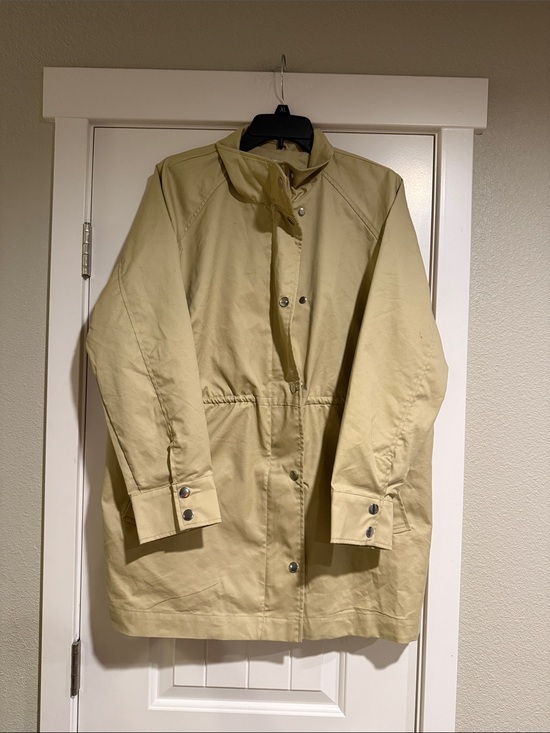 a new day Jackets & Blazers - a new day Light Tan Anorak Coat with Snap Front